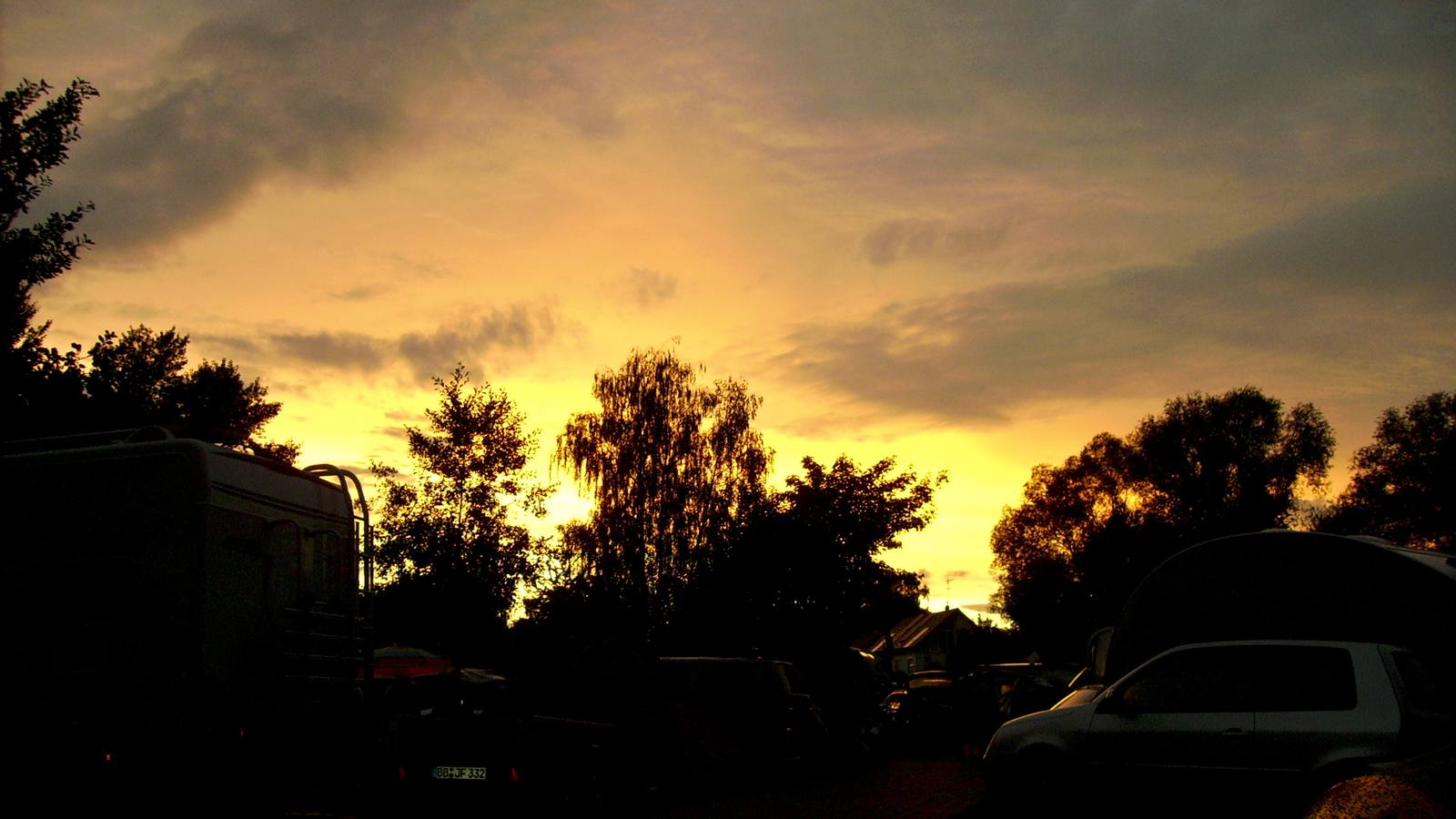 Coucher de soleil sur le Campingplatz Allensbach